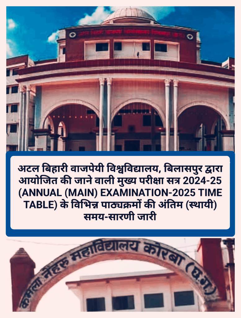 Main Exam 2024-25 : रंग पंचमी के दूसरे दिन 20 मार्च से शुरू होंगे कॉलेज के इम्तिहान, हिन्दी भाषा में भरा जाएगा पहला पर्चा