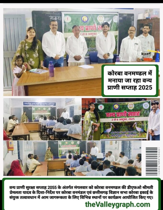 स्टूडेंट्स ने जाना देवदूत कहे जाने वाले प्रवासी पक्षी ओपन बिल स्टाॅर्क की कोरबा में मौजूदगी का महत्व