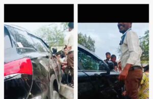 Korba: घंटाघर मार्ग पर एक तेज रफ्तार लक्जरी कार, बेकाबू होकर जा चढ़ी डिवाइडर के पार, देखिए Video