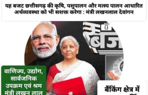 औद्योगिक, कृषि और ग्रामीण विकास को नई दिशा देने वाला बजट : कैबिनेट मंत्री लखन लाल देवांगन