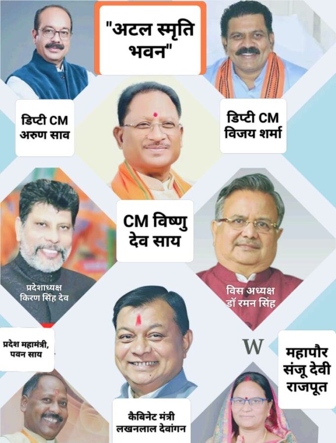 BJP कोरबा के नवीन जिला कार्यालय ‘अटल स्मृति भवन’ का भूमि पूजन आज, CM विष्णु देव एवं विस अध्यक्ष डॉ रमन सिंह समेत इनकी रहेगी उपस्थिति