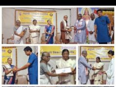 वनवासी कल्याण आश्रम ने पद्मश्री सम्मान से विभूषित बुधरी ताती और गोडबोले दंपति को किया सम्मानित