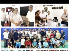 कोरबा में बैडमिंटन जैसे उत्साहजनक खेल के निरंतर विकास में जुटे एकलव्य स्पोर्ट्स एरिना का योगदान अमूल्य है: महापौर संजूदेवी राजपूत