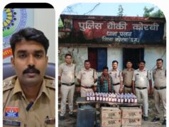 अलगाडाड के खेत से बरामद की गई MP से खरीदकर यहां खपाने लाई गई 70 लीटर GOA व्हिस्की, धन्नू गिरफ्तार